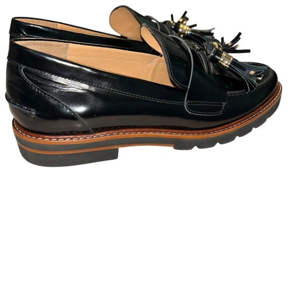Stuart Weitzman NEW black lug sole tassel loafer shoes 9 - Picture 7 of 10